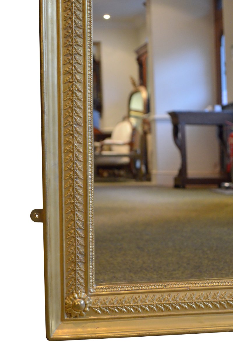 Large Antique Giltwood Wall Mirror 122/158vm - Image 9